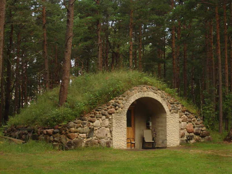 Another hobbit looking outdoor sauna.
