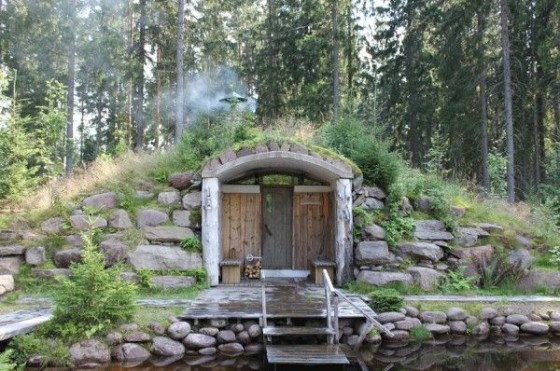 Beautiful Finnish Sauna That Looks Like A Hobbit House.