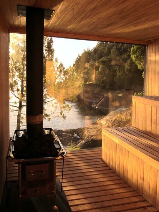 Sauna Wth Glass Wall